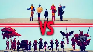 DYNASTY TEAM vs MARVEL TEAM | TABS - Totally Accurate Battle Simulator