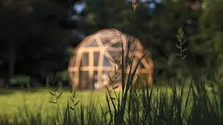 Geodome greenhouse concept 3d animation