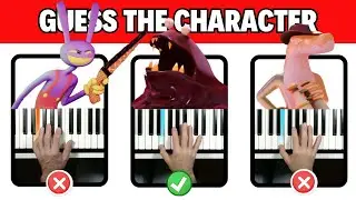 Guess the CHARACTERS of The Amazing Digital Circus🎹Piano Tutorial🤡Pomni🦎Gummigoo👸Loolilalu