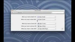 How to create default settings for CDs and DVDs (Mac)