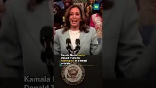 Kamala Harris taunts Donald Trump for backing out of a debate with her