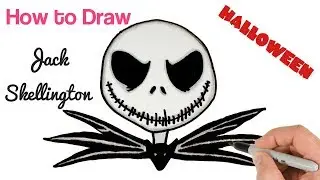 How to Draw Jack Skellington from The Nightmare Before Christmas | Halloween Drawings