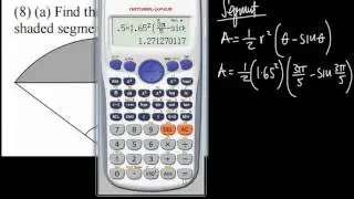 C2 - Radian Measures 4 - Area of a Segment - A Level Mathematics Exam - AQA - year 12