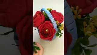 Покажу как Сделать МИНИ-КОРЗИНУ с цветами 🌞