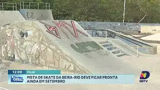 Reforma da pista de skate Beira Rio de Itajaí está quase concluída