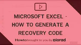 Microsoft Excel - How to generate a recovery code