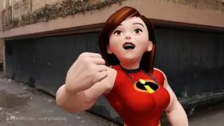 Elastigirl Female Muscle Growth Episode 1 -THE INCREDIBLES