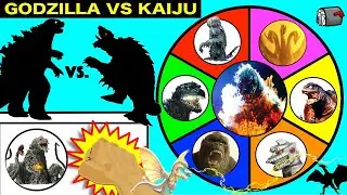 GODZILLA vs KAIJU Spinning Wheel Slime Game w/ Burning Godzilla & Kaiju Toys, Biollante +