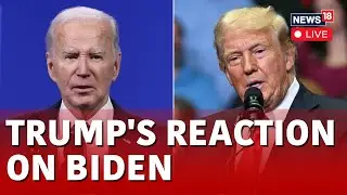 Trump Taunts Biden After President Drops From US Elections | Donald Trump In Michigan LIVE | N18G