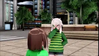 [mmd x undertale] kiss on the first date *requested*