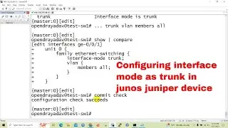 How To Configure The Interface In Juniper Device As Trunk Mode | Technical Hakim