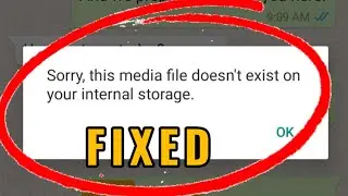 WhatsApp Sorry This Media File Doesnt Exist on Your Internal Storage Problem Solved