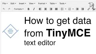 How to get data from TinyMCE text editor | TinyMCE #02