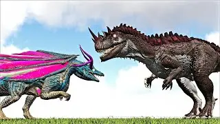 ARMORED HYPO CERATOSAURUS JP VS YMIR GLACIAL DRAGON KING (ARK SURVIVAL EVOLVED BATTLE)
