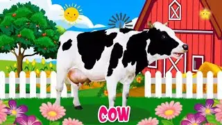 Animal names and sounds for kids Beautiful animals that live on the farm  Cow noises, pig sounds