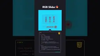 RGB slider using Javascript. #html #css #javascript #project #tutorial #shorts