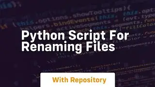 python script for renaming files