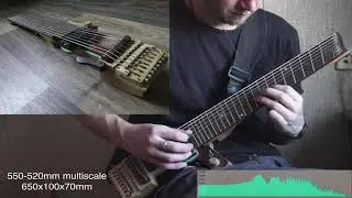 Handmade travel 8 string guitar