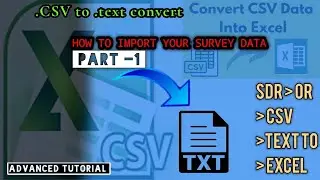 HOW TO CONVERT EXCEL TO SDR | EXCEL |AUTOCAD ADVANCED TUTORIAL | THE SOLUTION