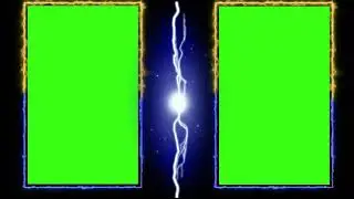 Duet Template - Versus VS Frame - GREEN SCREEN - No Copyright - Lightening Effect - Abstract Border