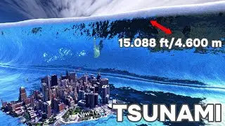 3D TSUNAMI Height Comparison  🌊