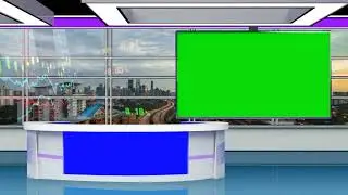 Virtual Background Studio Free No Text | Green Screen News Template