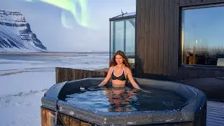 Iceland's BEST RATED Glass Lodge - Searching for Northern Lights  🇮🇸
