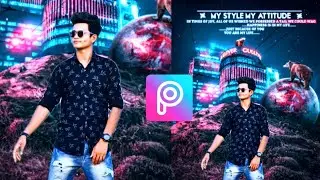 neon city background change photo editing in picsart | picsart tutorial | SBG editor