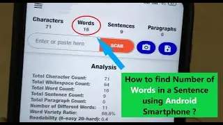 How to find Number of Words in a Sentence using Android Smartphone ?