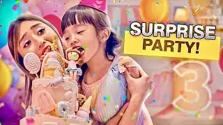 Starley's EPIC 3 Year Old Birthday Surprise! (Her first party!)