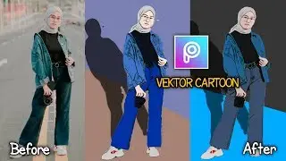 MEMBUAT VEKTOR CARTOON KEREN DI ANDROID | TUTORIAL PICSART