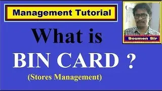 What is BIN CARD - Stores Management