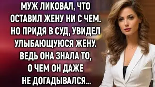 Муж ликовал, что оставил жену ни с чем. Но придя в суд, увидел улыбающуюся жену…