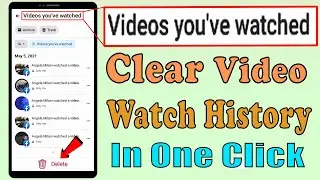 Clear watch history on Facebook || Delete All Watched Videos In One Click || Videos you've Watched