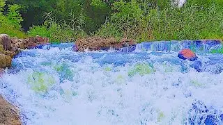 The sound of a mountain river, noise river rapids. Soothing river noise - 8 hours for deep sleep