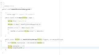 Reading a CSV File Into a 2D String Array Using Java