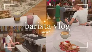 working as a barista in the sims #sims4