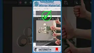 🔷 SketchUp Short - 150, 2 ways to make Mirror Material in V-Ray