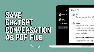 How to save ChatGPT conversation as a PDF file | Download ChatGPT Data as PDF