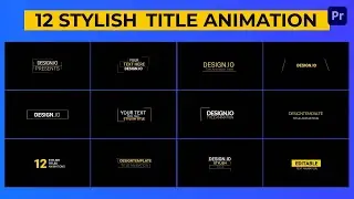 Stylish Title Animation Premiere Pro Template