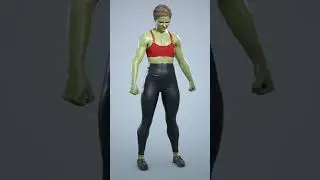 Abby as She hulk Muscle Growth Transformation