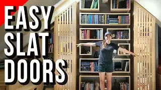 TALL DIY Cabinets | Easy Slatted Doors