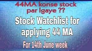 44 MA rising stocks to trade || 44 MA rising stock scan list for 14th june week || 44 moving average