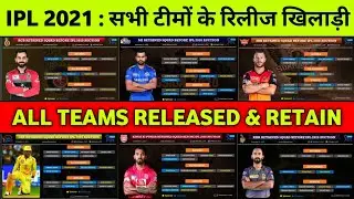 IPL 2021 : All Teams Release Players List Announce || IPL 2021 Released Players