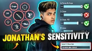 JONATHAN NEW SENSITIVITY 2022🔥 WITH SENSI**CODE | COMPETITIVE PLAYER BEST SENSITIVITY SETTINGS