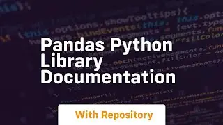 pandas python library documentation