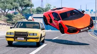 High Speed Traffic Car Crashes #162 - BeamNG Drive | CrashBoomPunk