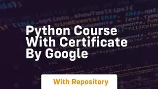 python course with certificate by google