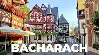 ONE DAY IN BACHARACH (GERMANY) 🇩🇪 | 4K 60FPS | A picturesque German old town on the river rhine