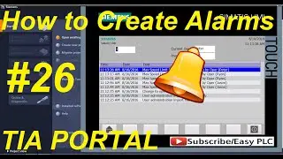 How to create alarms in WinCC TIA Portal || How to program KTP 600 || WINCC tutorials for beginners.